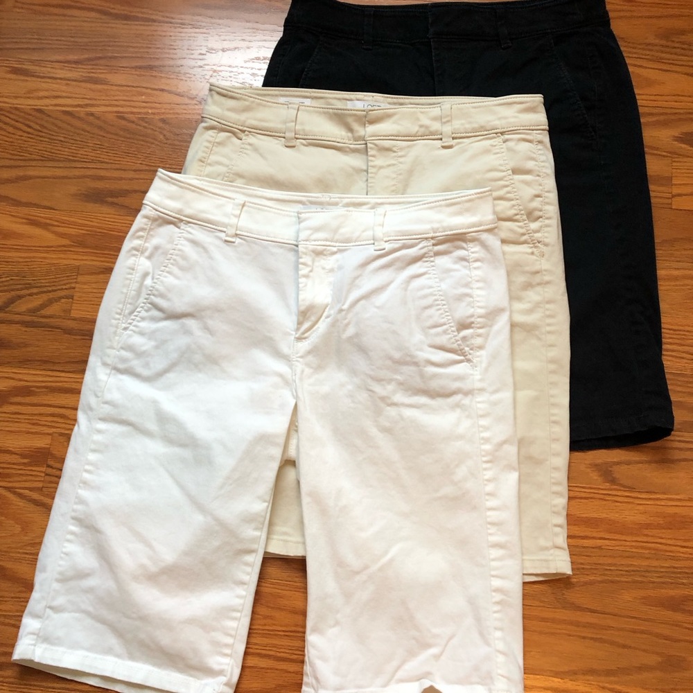 3 pairs Loft Bermuda Shorts